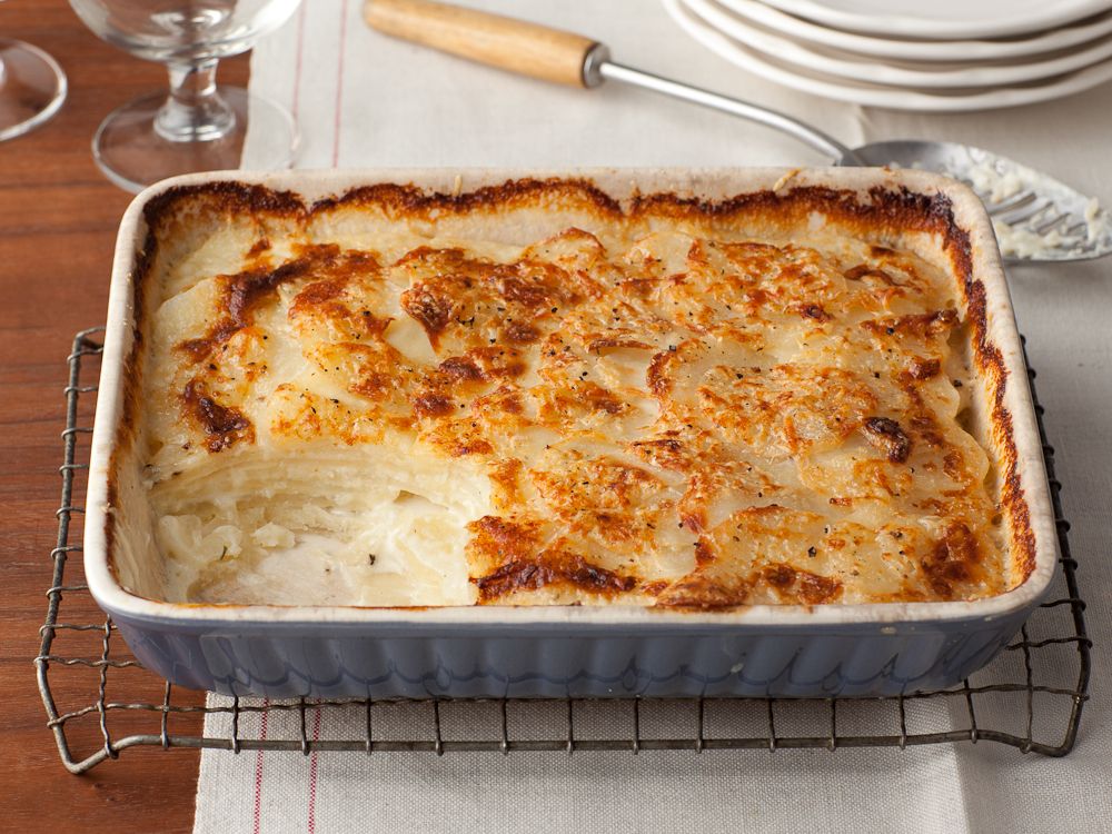 Gegratineerde Aardappelen En Ham
