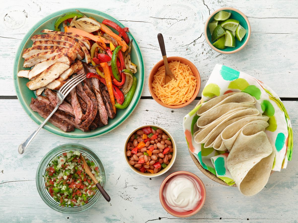 Sastavite Fajitas od piletine i govedine