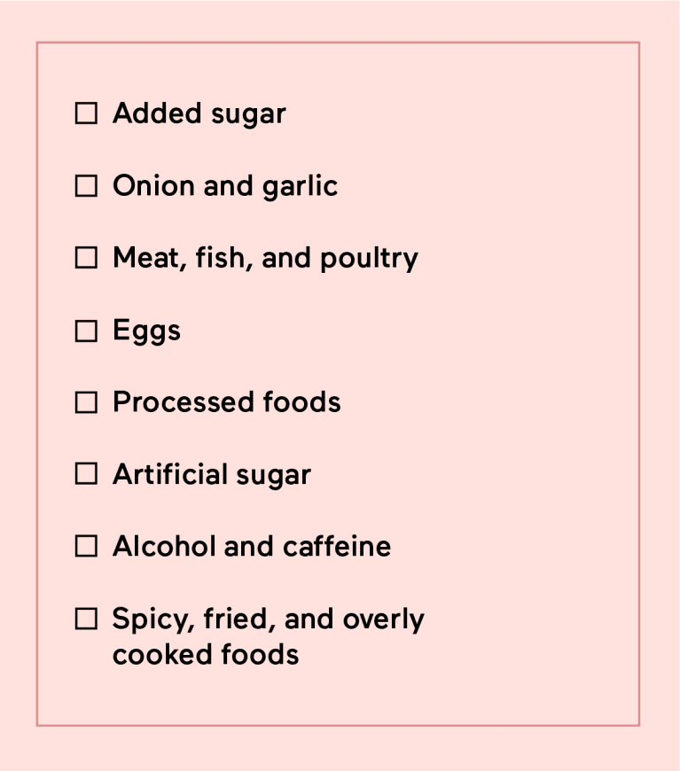 Lista de alimentos prohibidos de la dieta yóguica
