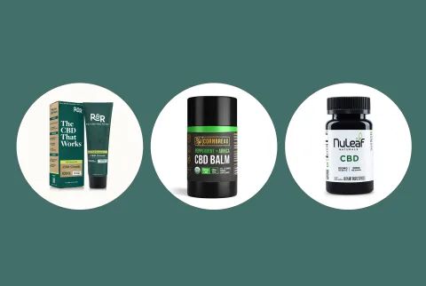 CBD για τον πόνο των νεύρων καλύτερα προϊόντα r&r κρέμα καλαμποκιού βάλσαμο κάνναβης και nuleaf cbd σε κύκλους στο φόντο