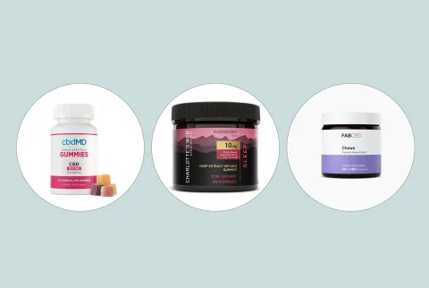лучшие жевательные конфеты cbd для сна и боли cbdmd, charlottes web и контейнеры fabcd для жевательных резинок