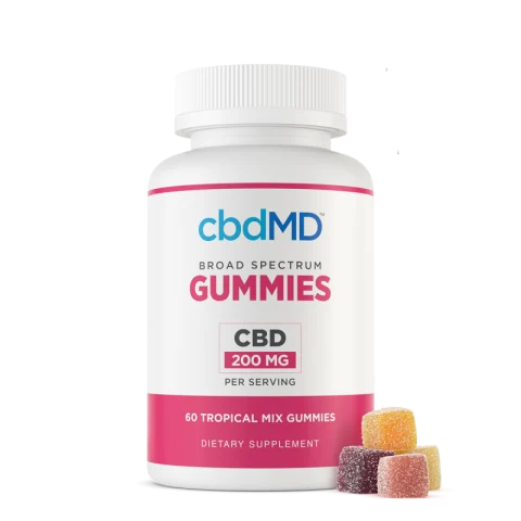 Stærkeste CBD Gummies Broad-Spectrum ved siden af stakken