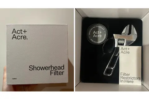   Gennemgang af Act+Acre Showerhead Filter